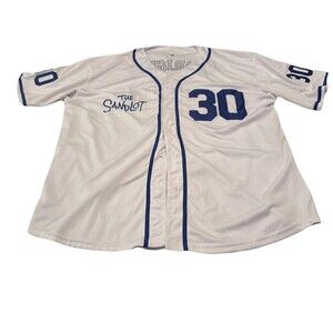 The Sandlot Movie Jersey Benny The Jet Rodriguez #30 White Jersey Adult XXL